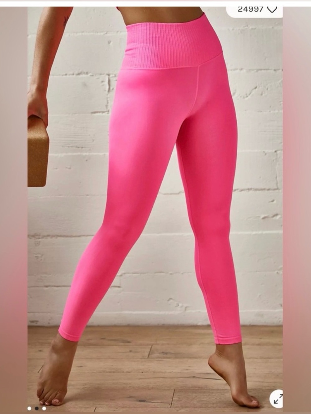 NWOT Free People good karma leggings hot pink